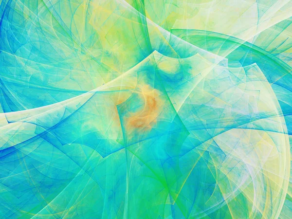 Blue Green Abstract Fractal Background Rendering — Stock Photo, Image