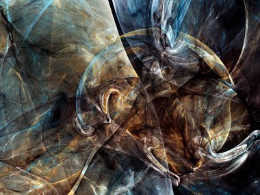 kahverengi soyut fraktal arkaplan 3d oluşturma