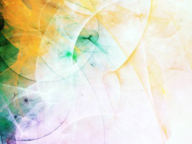 sarı soyut fraktal arkaplan 3d oluşturma