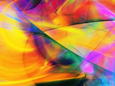 soyut kaotik fraktal arkaplan 3B oluşturma