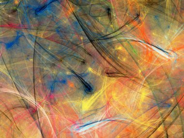 soyut kaotik fraktal arkaplan 3B oluşturma