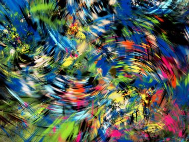 gökkuşağı soyut fraktal arkaplan 3d oluşturma