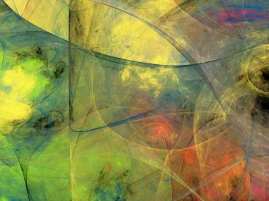 yeşil Soyut Fraktal arka plan 3d render