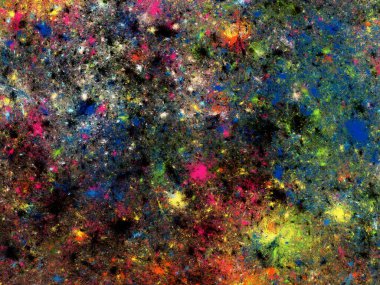 gökkuşağı soyut fraktal arkaplan 3d oluşturma