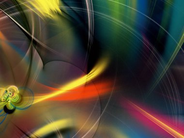 soyut kaotik fraktal arkaplan 3B oluşturma