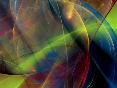 soyut kaotik fraktal arkaplan 3B oluşturma