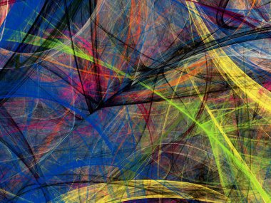 soyut kaotik fraktal arkaplan 3B oluşturma