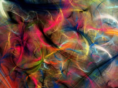 soyut kaotik fraktal arkaplan 3B oluşturma