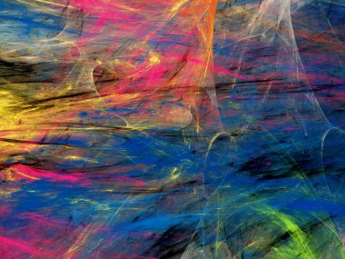 gökkuşağı soyut fraktal arkaplan 3d oluşturma