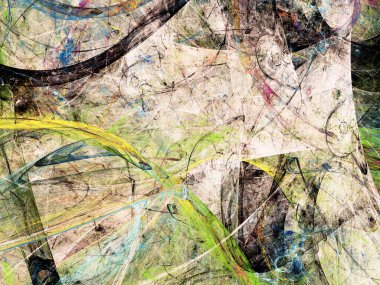 yeşil Soyut Fraktal arka plan 3d render