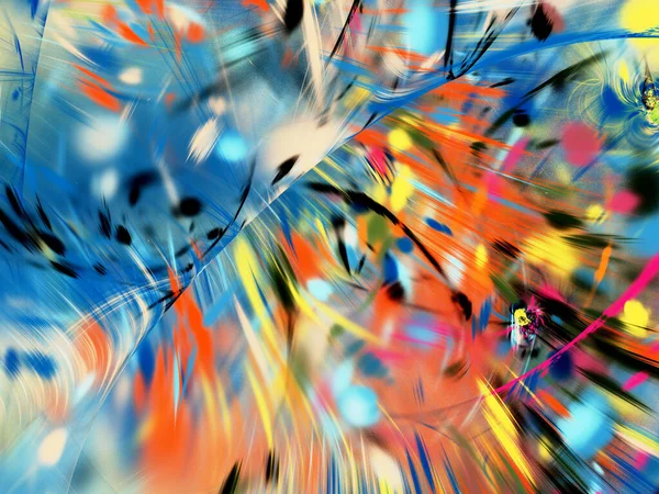 青とオレンジの抽象画分画背景3Dレンダリング — ストック写真