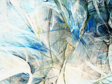 mavi soyut fraktal arkaplan 3d oluşturma