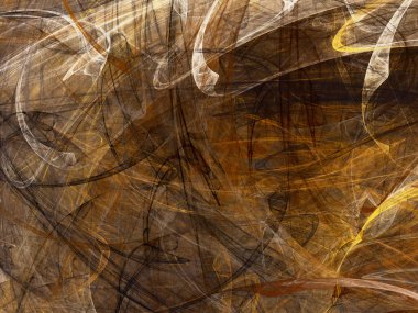 kahverengi soyut fraktal arkaplan 3d oluşturma