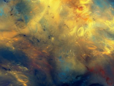 mavi ve sarı soyut fraktal arkaplan 3d görüntüleme