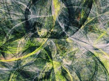 yeşil Soyut Fraktal arka plan 3d render