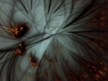 kahverengi soyut fraktal arkaplan 3d oluşturma