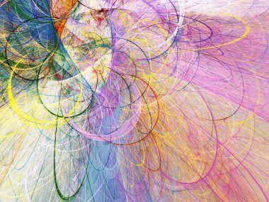 mavi ve mor soyut fraktal arkaplan 3d görüntüleme