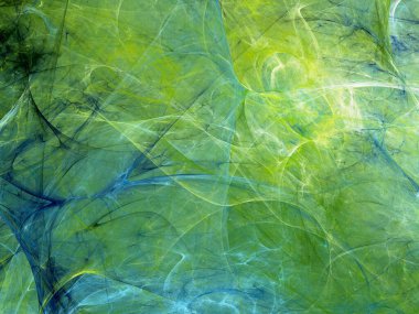 yeşil Soyut Fraktal arka plan 3d render