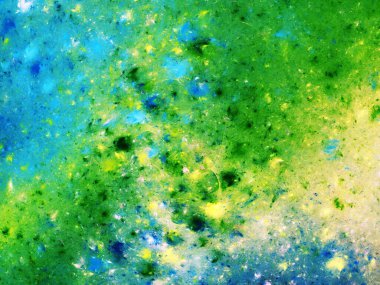 mavi ve yeşil soyut fraktal arkaplan 3d oluşturma