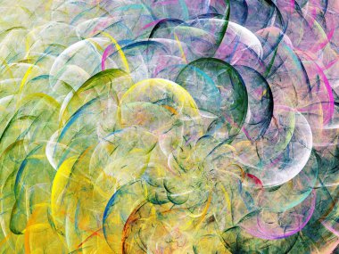 purple and green abstract fractal background 3d rendering