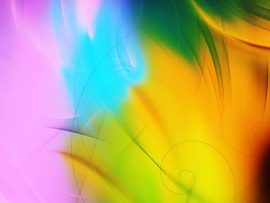 soyut kaotik fraktal arkaplan 3B oluşturma