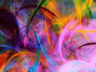 mor soyut fraktal arkaplan 3d oluşturma