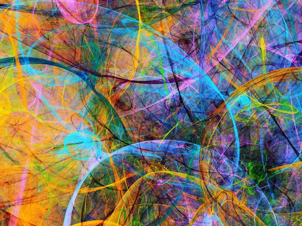 gökkuşağı soyut fraktal arkaplan 3d oluşturma