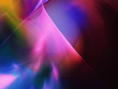 mavi ve mor soyut fraktal arkaplan 3d görüntüleme