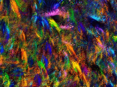 gökkuşağı soyut fraktal arkaplan 3d oluşturma