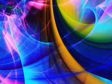 soyut kaotik fraktal arkaplan 3B oluşturma