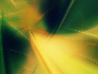 yellow and green abstract fractal background 3d rendering