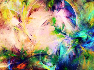 soyut kaotik fraktal arkaplan 3B oluşturma