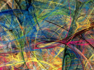 gökkuşağı soyut fraktal arkaplan 3d oluşturma