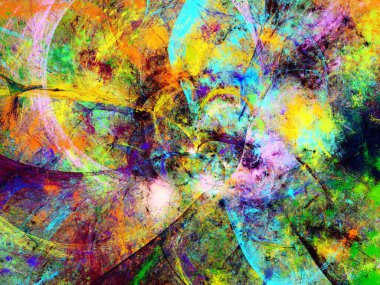 soyut kaotik fraktal arkaplan 3B oluşturma