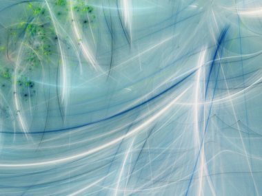 mavi soyut fraktal arkaplan 3d oluşturma