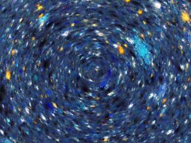 mavi soyut fraktal arkaplan 3d oluşturma