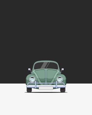 Almanya, 1966 Volkswagen Böceği 1300. Antika araba.