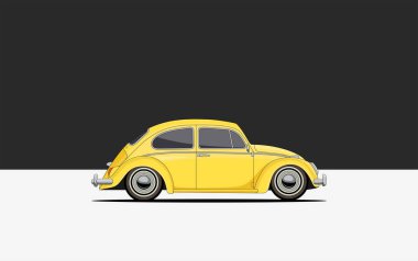 Almanya, 1966 Volkswagen Böceği 1300. Antika araba.