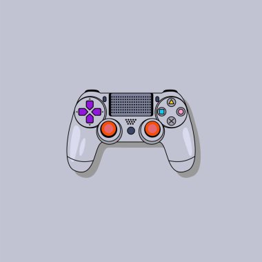 Video game controller isolated on grey background
