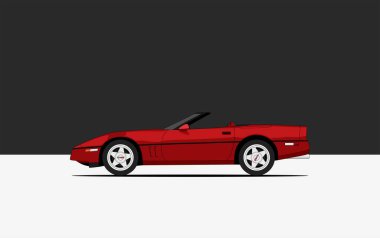Birleşik Devletler, 1988 Chevrolet Corvette Üstü açılabilir. Amerikan kaslı arabası
