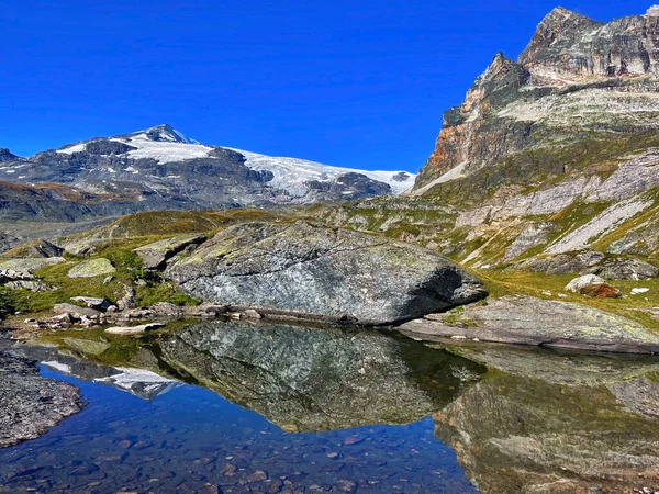 Crystal Clear Heights Glacier Lake Panorama Vanoise National Park Hautes — Stock fotografie