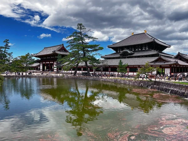 Posvátný Zen Chrám Nara Mírumilovná Japonská Zahrada Kjóto Japonsko — Stock fotografie