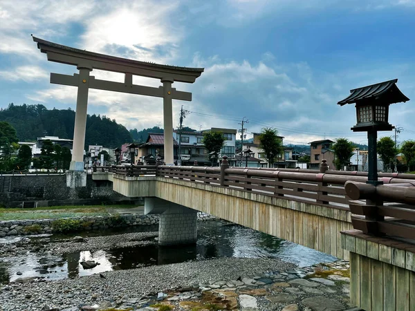 Přírodní Objetí Hida Klidný Jinja Chrám Takayamě Prefektura Gifu Japonsko — Stock fotografie