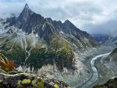 Chamonix Heights: Panoramic Glacier Trail at Mer De Glace, Grand Balcon, Chamonix, France clipart
