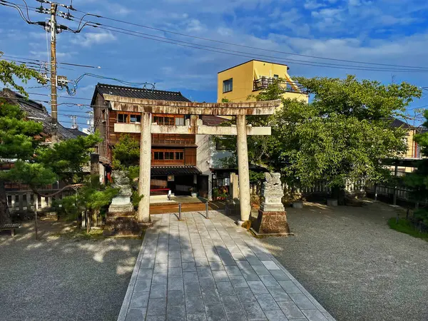 Patrimonio Histórico Higashi Chaya Jinja Temple Gate Kanazawa Ishikawa Japón —  Fotos de Stock