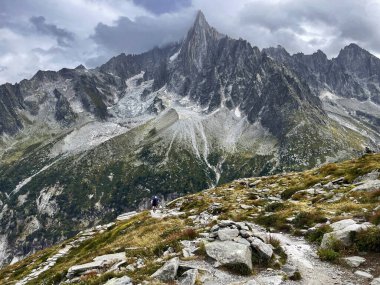 Peak Perspectives: Scenic Trail Path in Chamonix, Mer De Glace, Grand Balcon, France clipart