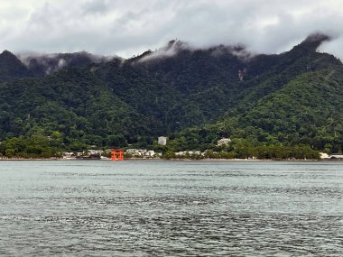 Itsukushima Miyajima Adası Panorama, Hiroşima, Japonya