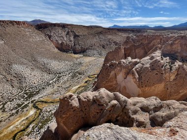 Bolivias Hidden Gem: Anaconda Kanyonu Hava Perspektifi, Colcha K, Uyuni, Bolivya