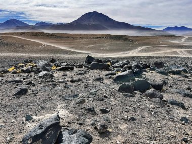 Andean Gölleri, Rezerv Eduardo Avaroa, Uyuni, Bolivya ile Geniş Çöl Görüntüleri