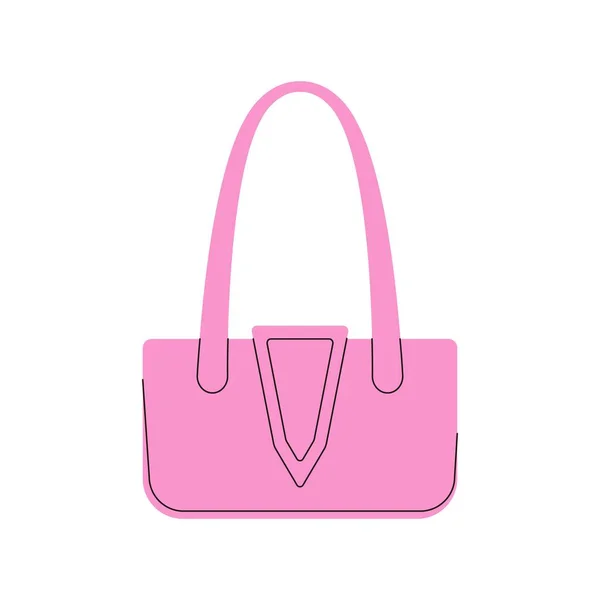 Stilvolle Damentasche Cartoon Damenhandtasche Luxuriöses Accessoire Modische Moderne Lässige Handtasche — Stockvektor